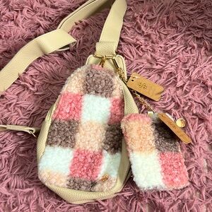 NWT simply southern sling bag with matching keychain wallet and headband